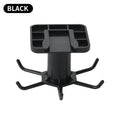 360 Rotating Kitchen Hooks Adhesive Utensil Organizer Rack with 6 Hooks No Drill Cabinet Mount for Spoons Towels & Cups