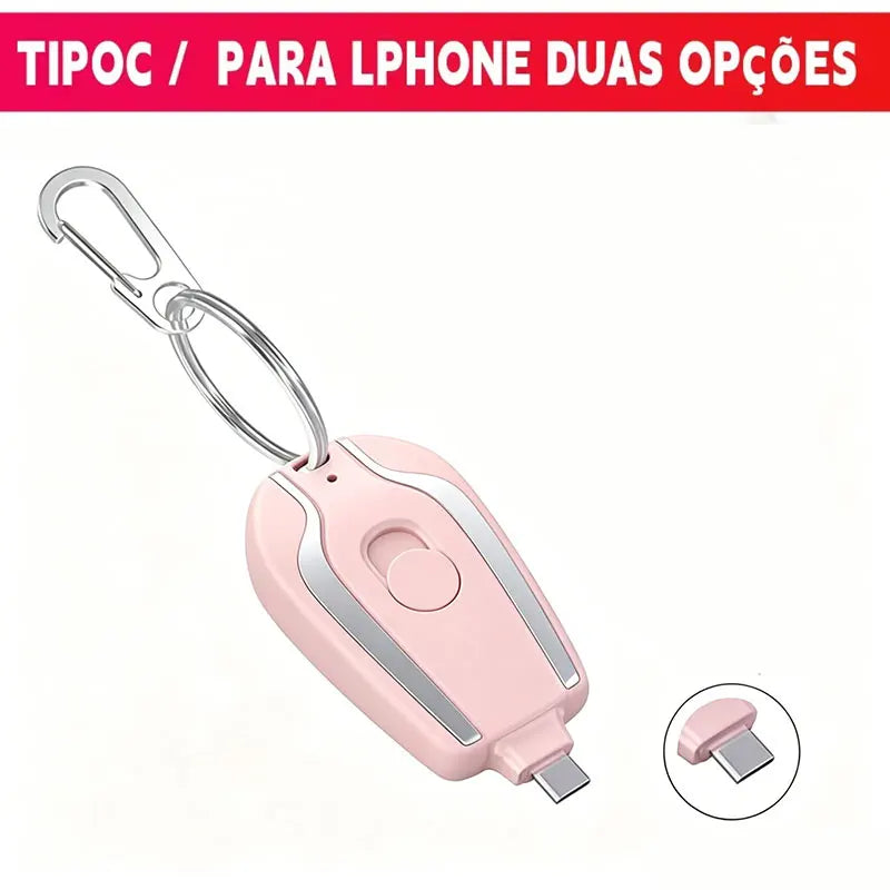 Portable Charger Keychain 1500mAh Emergency Rapid Recharge For Mobile Phone Moving Compact and Comfortable Design L