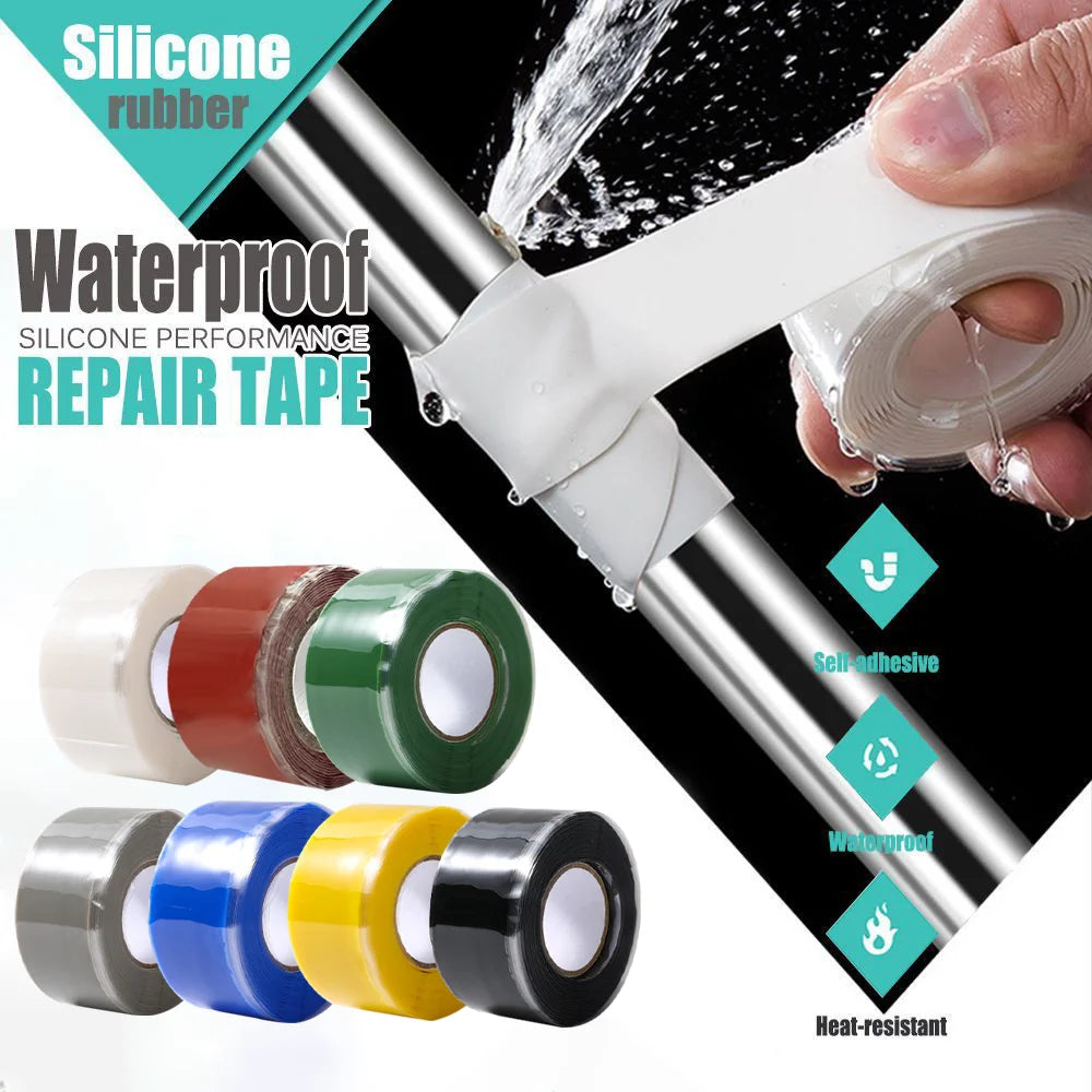 Multipurpose Waterproof Self Fusing Silicone Tape, for Pipe/Hose/Roof/ Auto/Marine Leak Repair, High Temp Resistant, Strong Seal