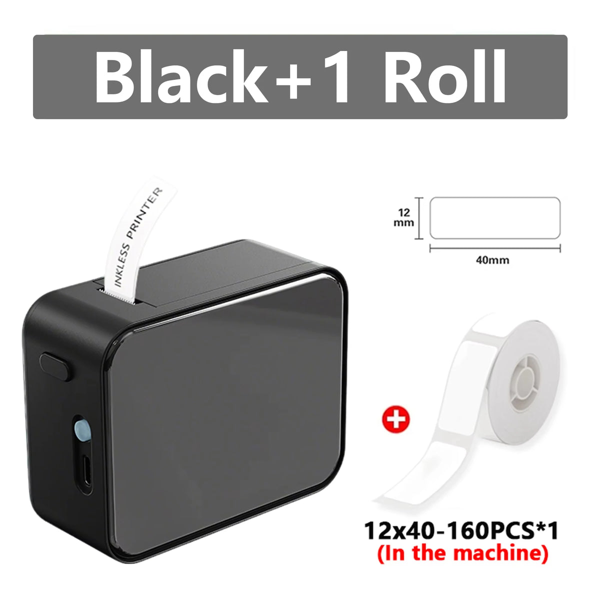 Marklife P15 Mini Portable Label Printer Smart Pocket Printer Thermal Adhesive Sticker Labeling Machine OT 3PK Label Paper NoInk