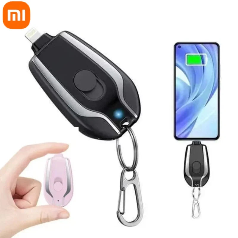 Portable Charger Keychain 1500mAh Emergency Rapid Recharge For Mobile Phone Moving Compact and Comfortable Design L