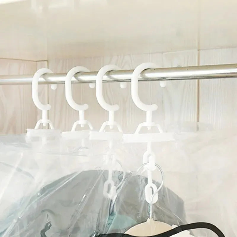 Hangable Transparent Vacuum Storage Bags Compressed Wardrobe Storage Organizer Bag For Clothing Coat Down Jackets Dust Cover