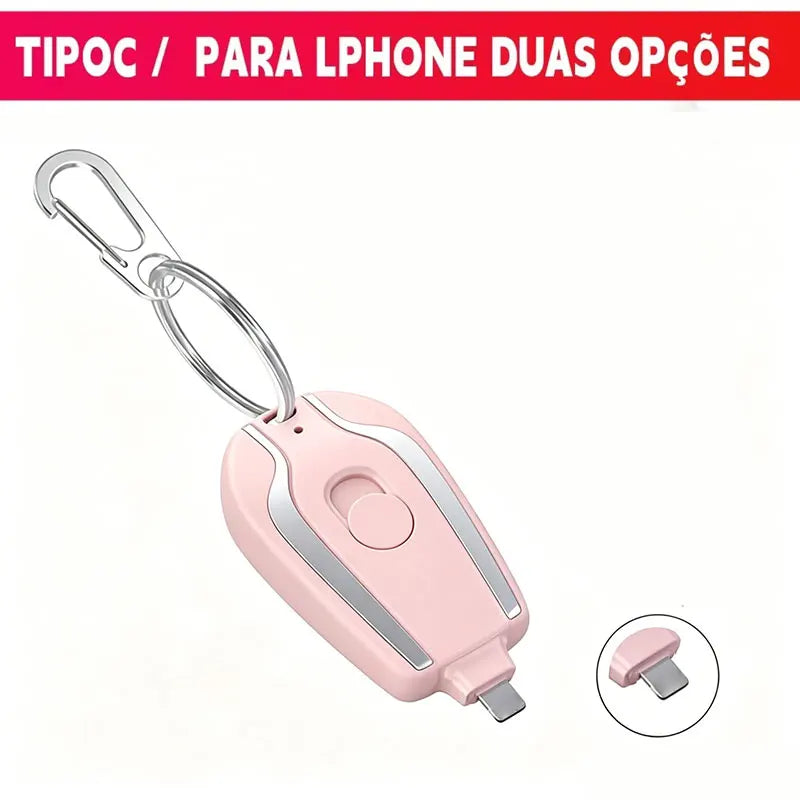 Portable Charger Keychain 1500mAh Emergency Rapid Recharge For Mobile Phone Moving Compact and Comfortable Design L
