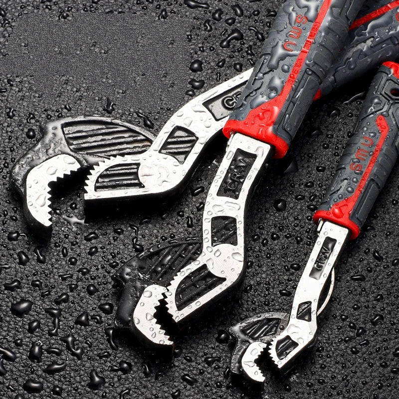 6/8/10/12 Inch Universal Multifunctional Self-Locking Wrench Fast Adjustable Wrench CR-V Bathroom Wrench Plumber Multi Hand Tool