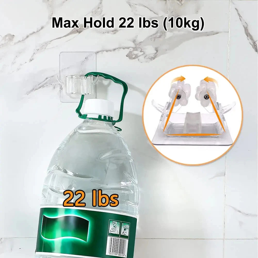 1/2pcs Mop Holder Wall Mount Heavy Duty Broom Hooks Self Adhesive Utility Hanger Mop Broom Organizer Home Kitchen Garden Storage