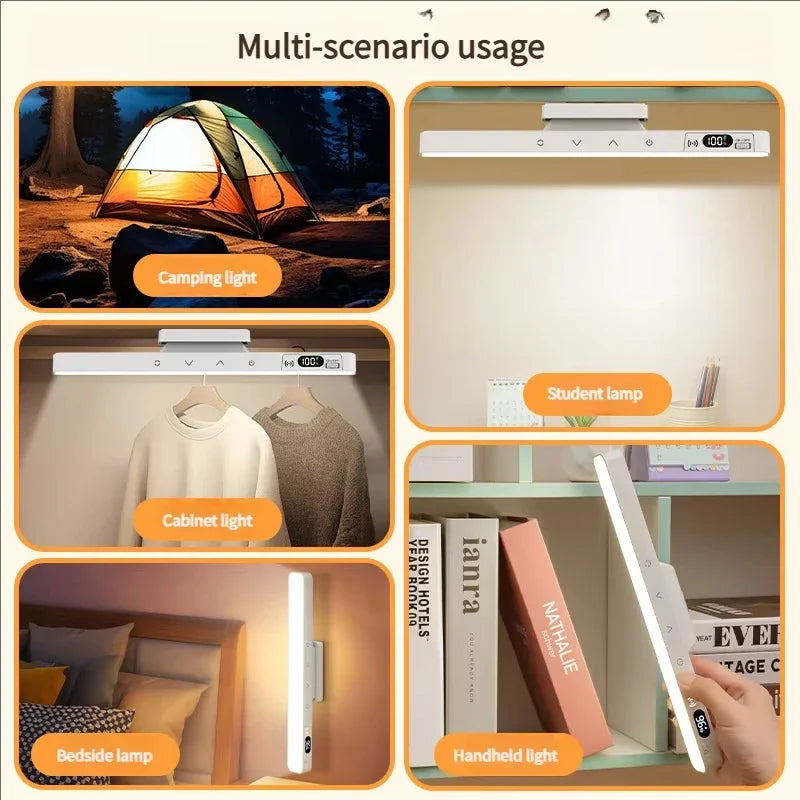 Touch Table Lamp Magnetic Desk Lamp Bulit-in Rechargeable Battery for Reading Cabinet Mirror Bedside Rechargeable Night Lights